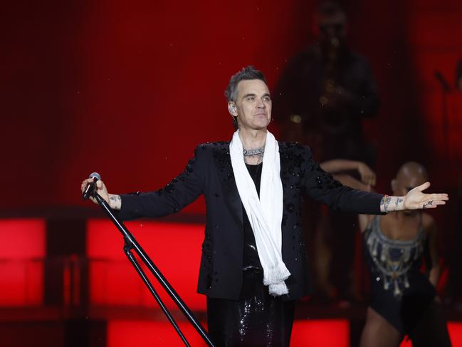 Robbie Williams will hit the stage at Fed Square this Thursday for a free concert. Picture: Jonathan Ng