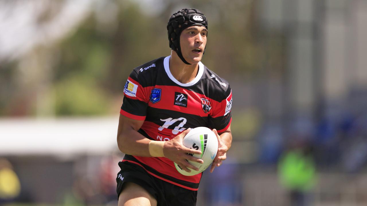 Joseph Suaalii in his debut for Sydney Roosters’ feeder team the North Sydney Bears.