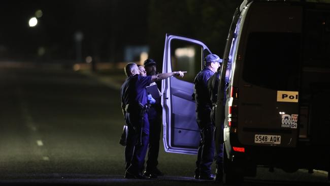 Police at the scene in Wallaroo. Picture. Dean Martin