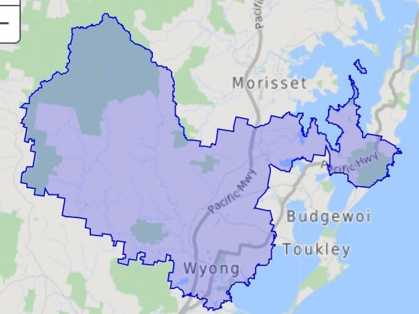 Central Coast 2259 postcode. Picture: 2016 Census