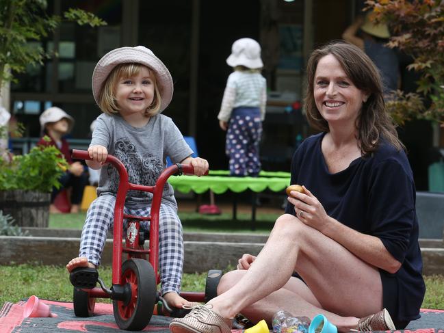 15/03/2019. KU Centennial Parklands Children's Services in Kensington, Sydney. Kerry Martin with her daughter Piper McDonough, 3 years old. Britta Campion / The Australian