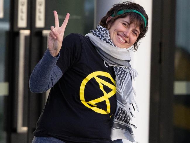 Deanna ‘Violet’ Coco was all smiles after being granted bail on Thursday. Picture: Jason Edwards