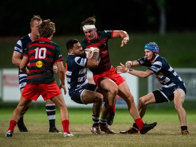 South Darwin Rabbitohs’ Timothy Anderson has often been hard to stop this season. Picture: Che Chorley