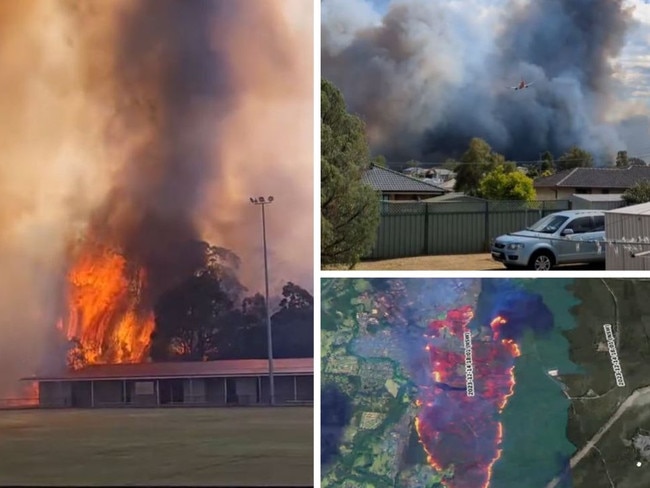 A fire is threatening a hospital in the NSW Hunter region. Picture Supplied