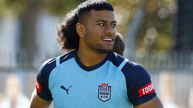 DAILY TELEGRAPH JUNE 3, 2024. Stephen Crichton during the NSW Blues training session at the NSWRL Centre of Excellence at Sydney Olympic Park. Picture: Jonathan Ng