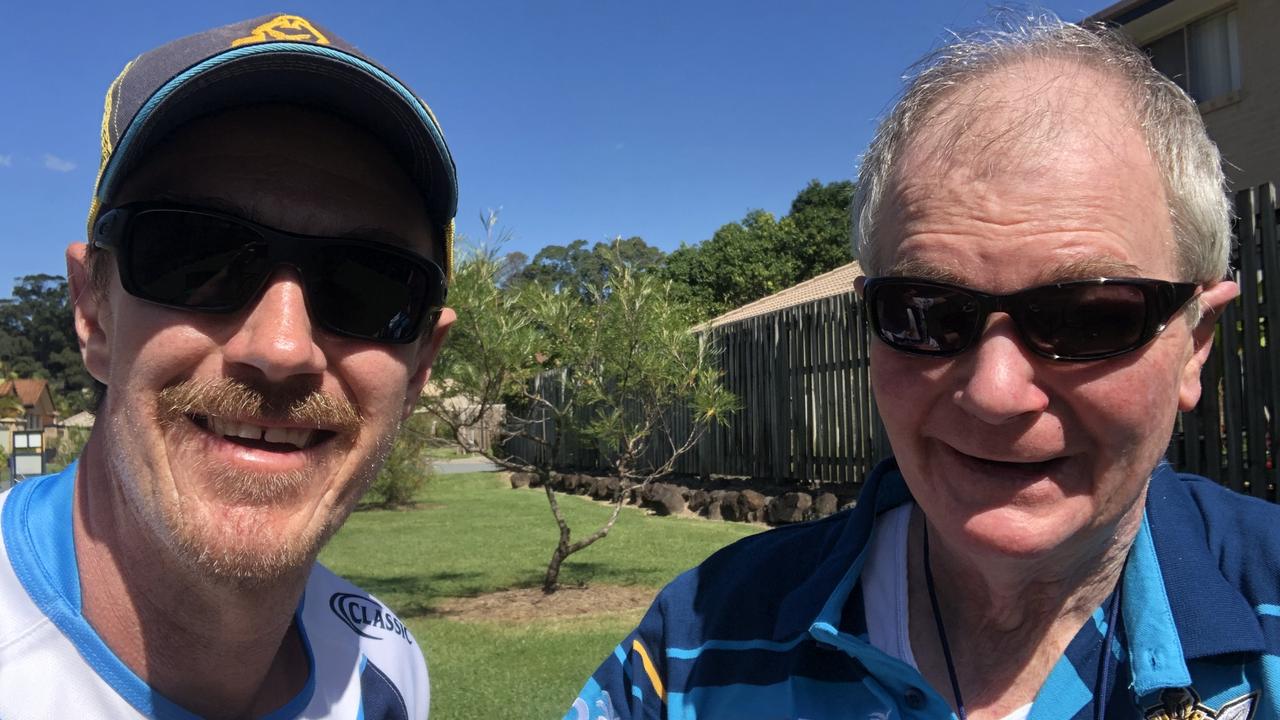 Jeremy Pierce with his dad Robert. Picture: Jeremy Pierce