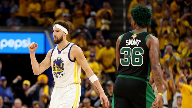 Golden State Warriors vs Boston Celtics in Game Five of the 2022 NBA Finals at Chase Center in San Francisco. Picture: Getty Images