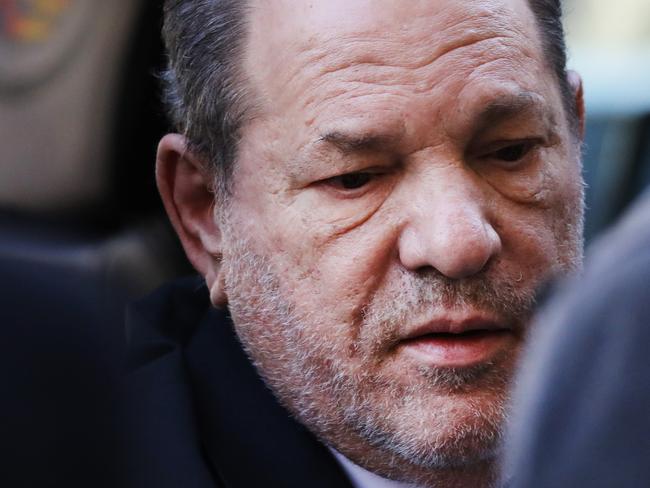 NEW YORK, NEW YORK - FEBRUARY 24: Harvey Weinstein enters a Manhattan court house as a jury continues with deliberations in his trial on February 24, 2020 in New York City. On Friday the judge asked the jury to keep deliberating after they announced that they are deadlocked on the charges of predatory sexual assault. Weinstein, a movie producer whose alleged sexual misconduct helped spark the #MeToo movement, pleaded not-guilty on five counts of rape and sexual assault against two unnamed women and faces a possible life sentence in prison.   Spencer Platt/Getty Images/AFP == FOR NEWSPAPERS, INTERNET, TELCOS & TELEVISION USE ONLY ==
