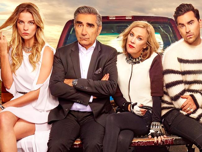 The cast of Schitt's Creek. Picture: Supplied