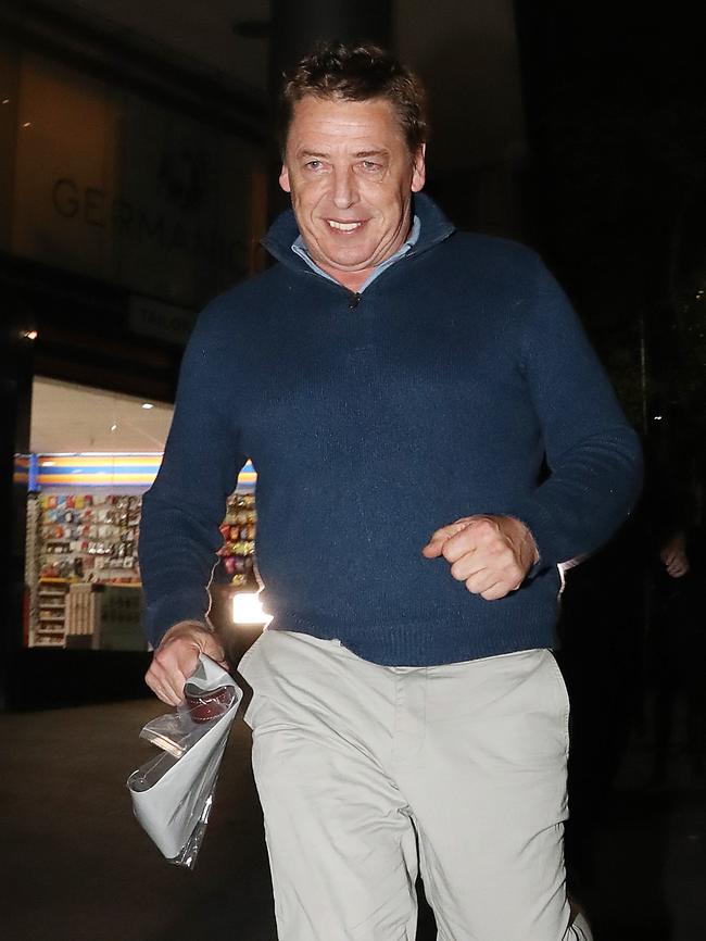 Mark 'Bomber' Thompson leaves court after making bail. Picture: Alex Coppel