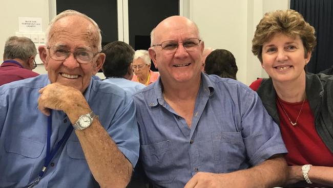 Graeme Pettigrew pictured with his daughter Bronwyn Anderson and son-in-law Ross Anderson.