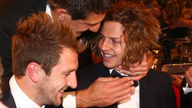 2015 Brownlow Medal at Crown Casino, Nat Fyfe wins the Brownlow. Melbourne. 28th September 2015. Picture: Colleen Petch.