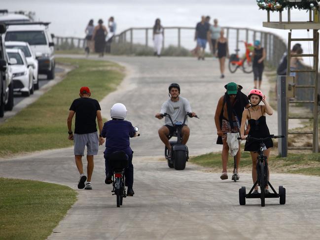 Scooters continue to be a common sight across footpaths in Australia. Picture: Tertius Pickard