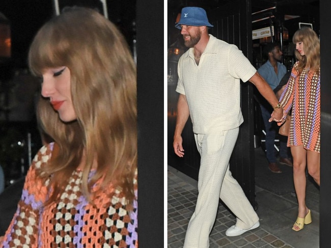 Taylor Swift parties with Travis Kelce and friends in London.