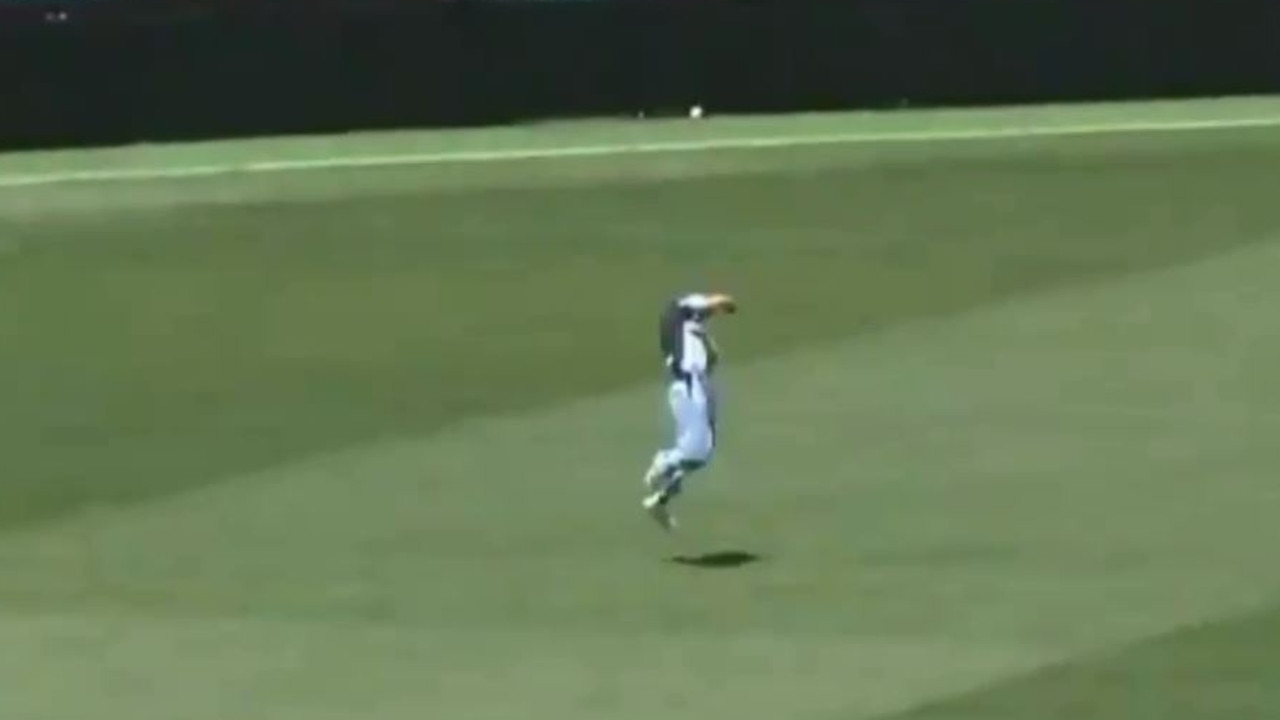 Austin Waugh pulled off an incredible outfield catch which had shades of Glenn McGrath’s Adelaide Oval screamer about it.