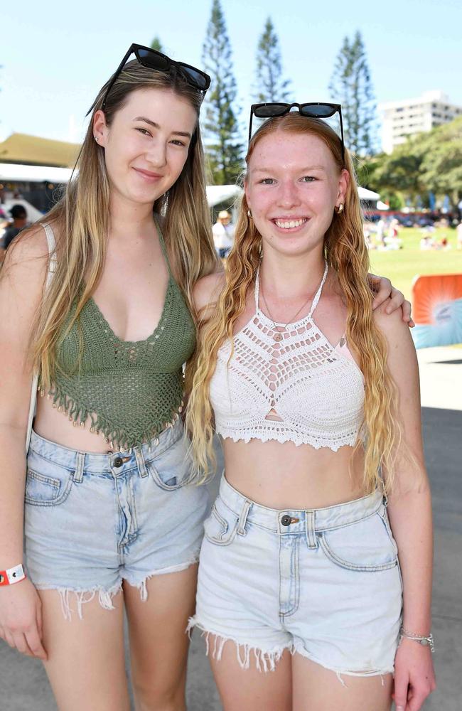 Izabella Sargent and Chelsea Loose at Caloundra Music Festival. Picture: Patrick Woods.