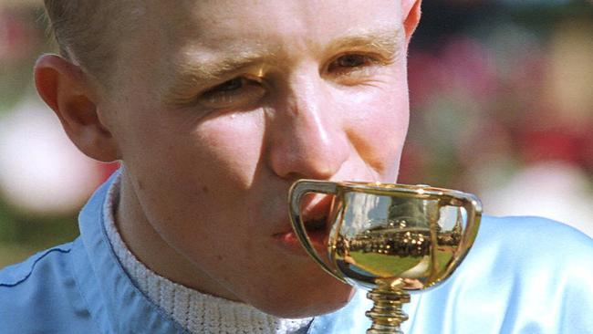 Kerrin McEvoy won his first Melbourne Cup in 2000 on Brew.