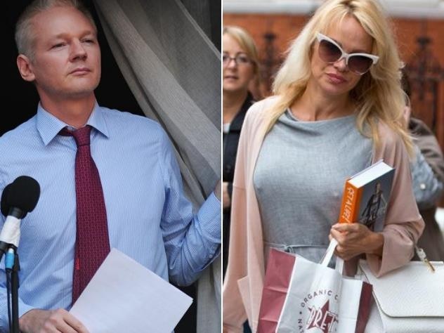 Julian Assange and Pamela Anderson