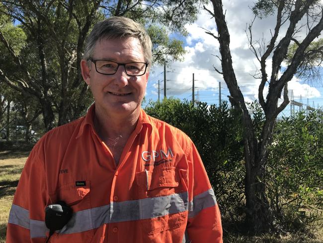 Generator Property Management managing director Stephen Saladine at Munmorah Power Station for the detonation of the boiler hopper complex.