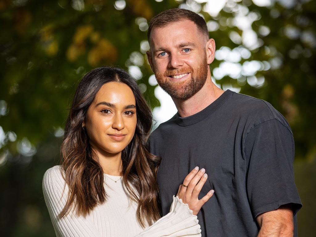 Docherty with wife Natalie. Picture: Mark Stewart