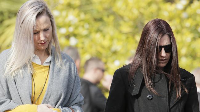 Mourners at Vanessa Hayward's funeral in North Hobart. Picture: MATHEW FARRELL