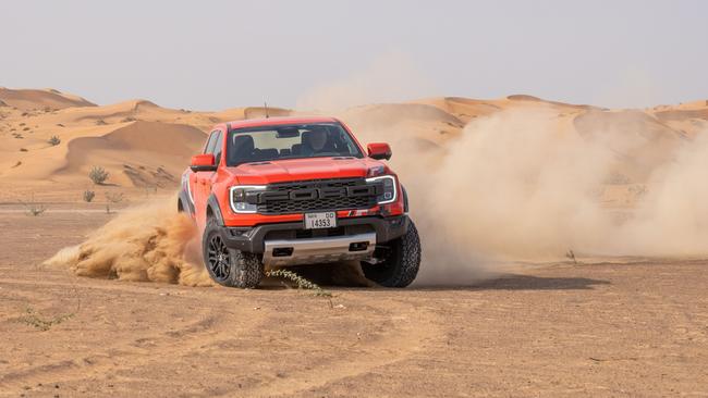 Off-road driving in the Ranger Raptor is an intense experience. Picture: Supplied