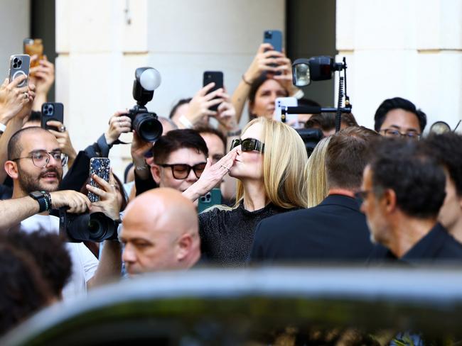 The Aussie star causes a frenzy at the Balenciaga show. Picture: Marc Piasecki/WireImage