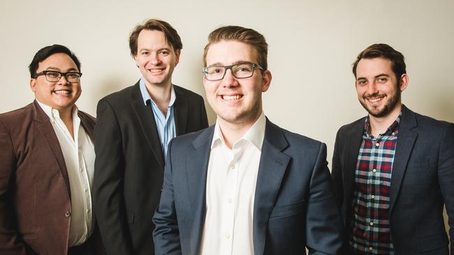 Mates from school and university days, Vu Tran, Chris Hood, Andrew Barnes and Chris Eigeland, now employ more than 350 people at their online training course company, Go1.