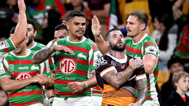 The Broncos and Rabbitohs go searching for their first win of 2024 tonight. Picture: Getty Images