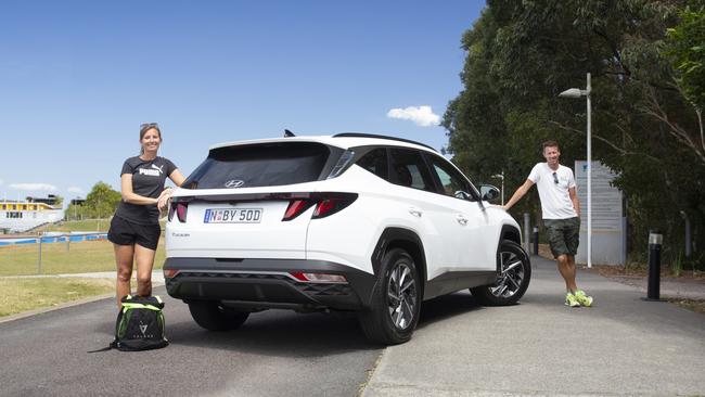 Photo of Iain Curry and Jules Lucht in the Hyundai Tucson