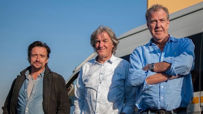 Richard Hammond, James May and Jeremy Clarkson all left the BBC show. Picture: AFP Photo/Stefan Heunis