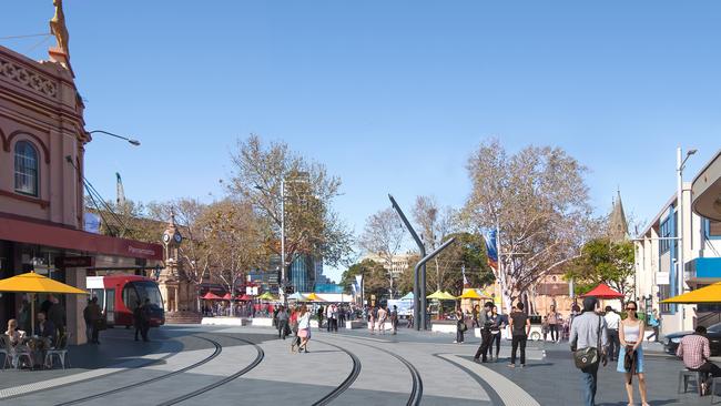 An artist’s impression of the stop proposed to be called Church Street Mall.