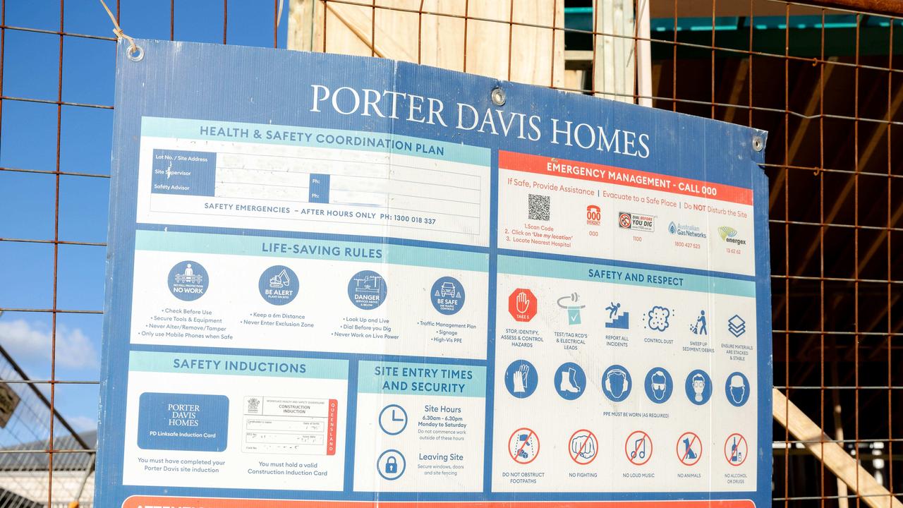 Porter Davis has more than 1000 unsecured creditors. Picture: Richard Walker