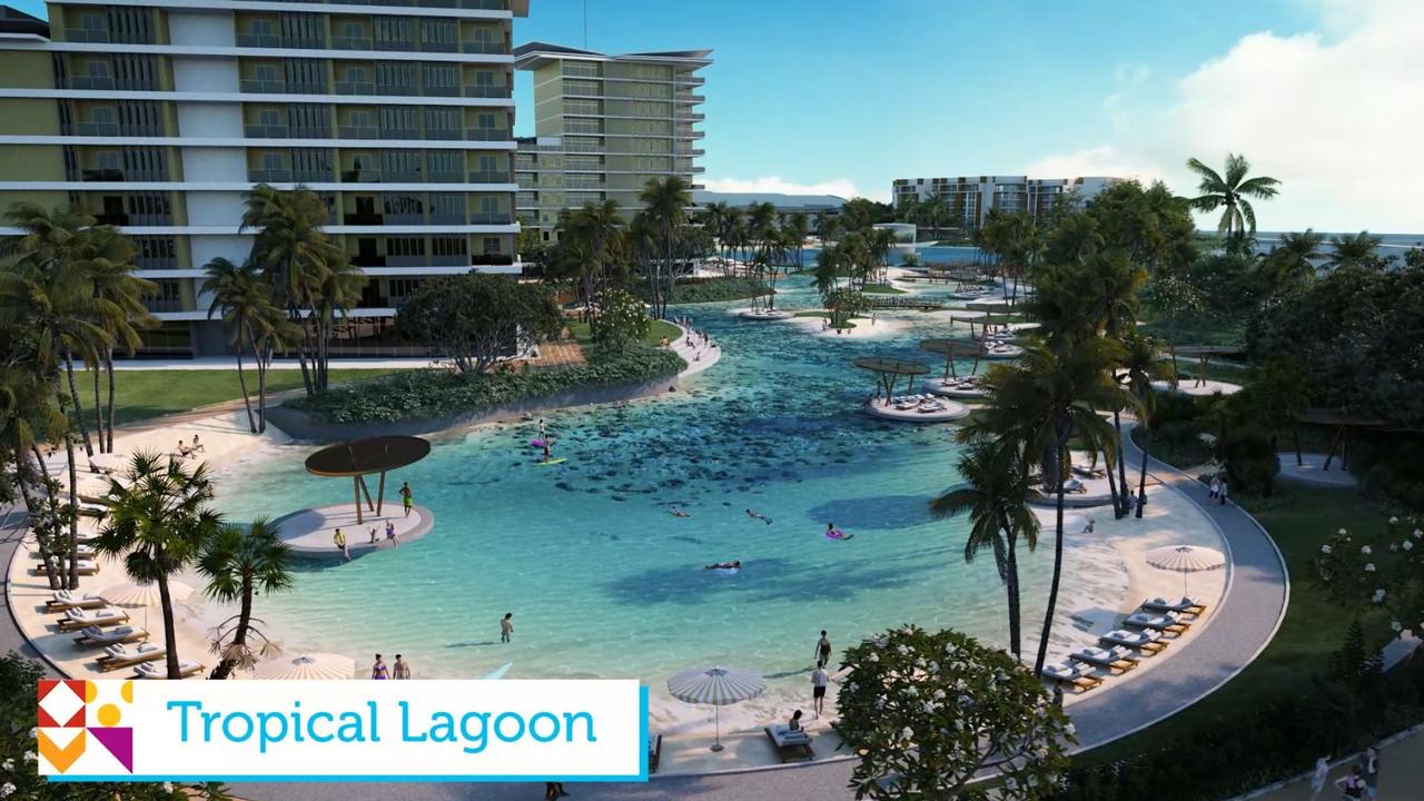 The Darwin Waterfront Precinct has revealed its stage two development proposal, including surf parks, snorkeling lagoons, pools and playgrounds.