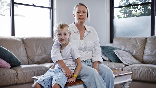 Kelly Schuppe and her son Harry. Picture: Sam Ruttyn