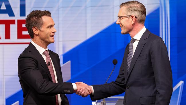 NSW Labor leader Chris Minns and Premier Dominic Perrottet. Picture: PremierNSW/Toby Zerna via NCA NewsWire