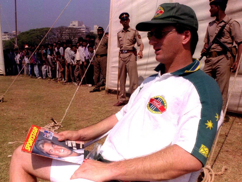 Steve Waugh, pictured in Mumbai during Australia’s 1996 tour of India.