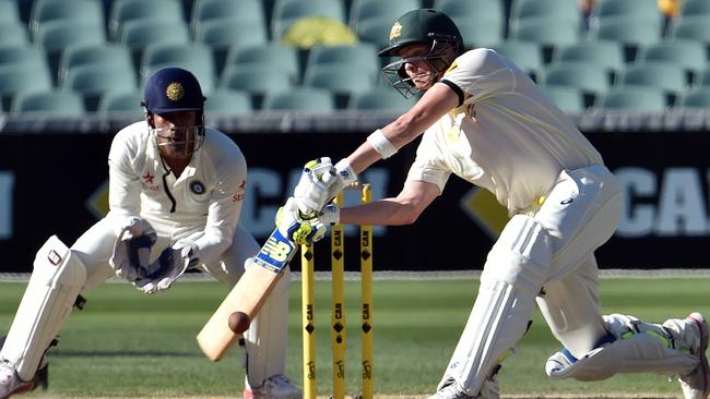 Steve Smith scored a first innings century against India in the first Test.