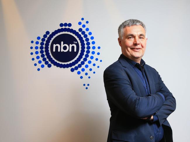 06/08/19 Stephen Rue is the CEO of NBN, pictured in their Melbourne HQ. Aaron Francis/The Australian