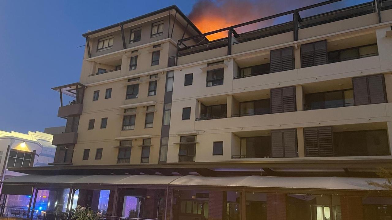 The electrical fire broke out at Kogarah Town Square on Sunday night. Picture: Facebook