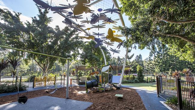 Just 10 people will be able to play on playgrounds such as the one at Pine Rivers Park at a time from Saturday.