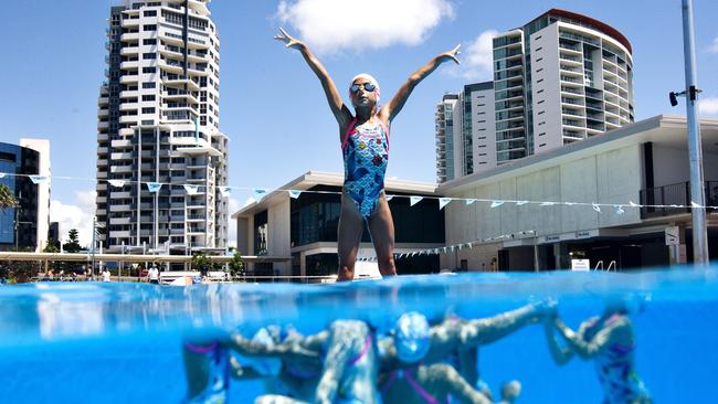 Andrew Baildon advocates having a roof over the Gold Coast Aquatic Centre. Picture: Jerad Williams