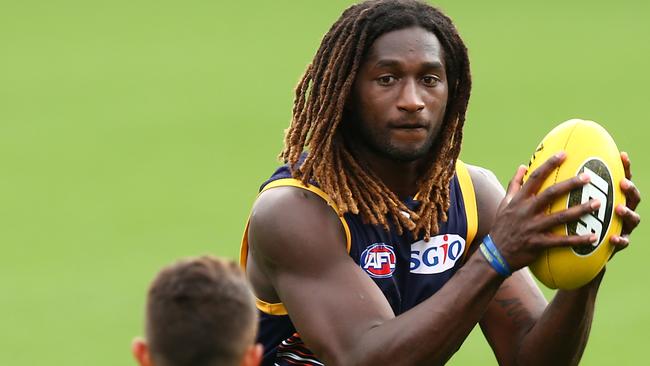 Nic Naitanui at West Coast training. Picture: Getty Images