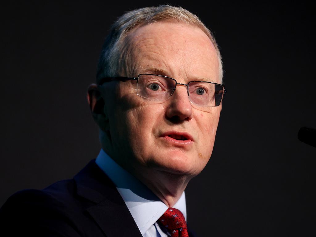 On Tuesday, RBA boss Philip Lowe announced the ninth rate rise, asking Aussies to fork out an extra $12,000 per year on their mortgage. Picture: Brendon Thorne/Bloomberg via Getty