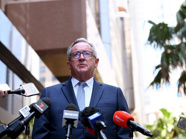 NSW Heath Minister Brad Hazzard speaks to the media during a press conference in Sydney today. Picture: NCA NewsWire/Bianca De Marchi