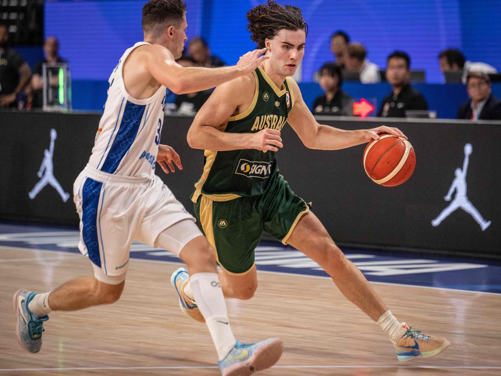 Josh Giddey is a key piece in the Boomers’ future success. Picture: AFP