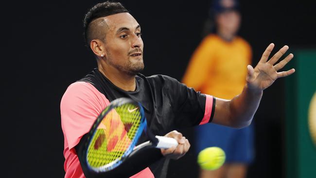 Nick Kyrgios proved too strong for Viktor Troicki.