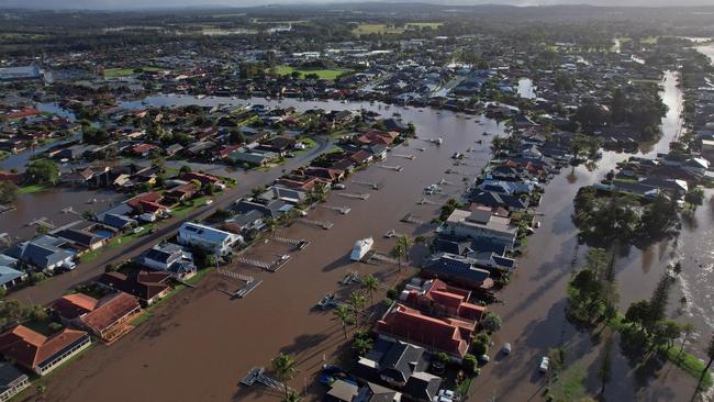 The extensive floodwaters which impacted Ballina in 2022. Picture: NewsWire/Danielle Smith