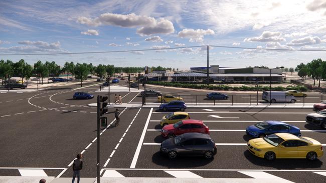 Concept art of the $6 million upgrades to the intersection which would see improved slip lanes and added pedestrian crossings to the Bagot Rd/Osgood Dr intersection. Picture: Supplied