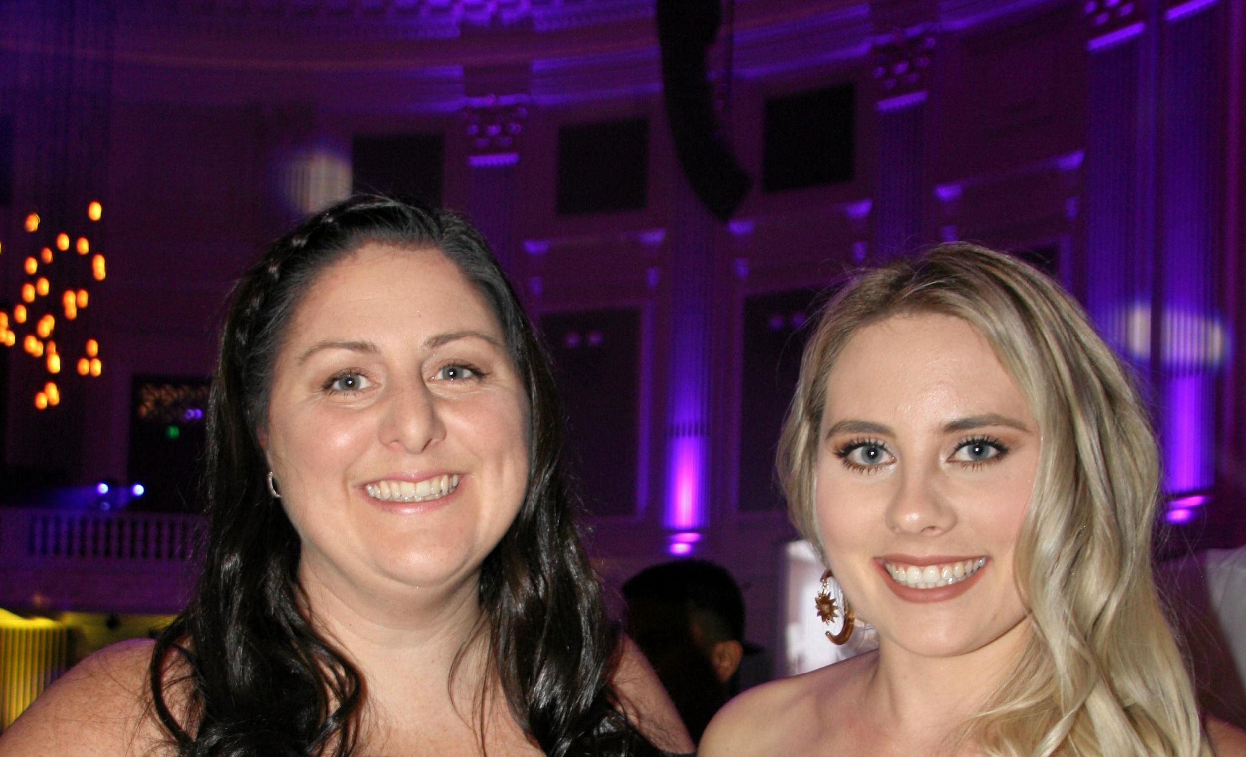 Courtney Burns and Linn Nyblad of PJ Burns at the 2017 Master Builders Queensland Housing and Construction Awards at Brisbane City Hall. Picture: Erle Levey